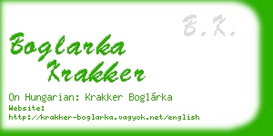 boglarka krakker business card